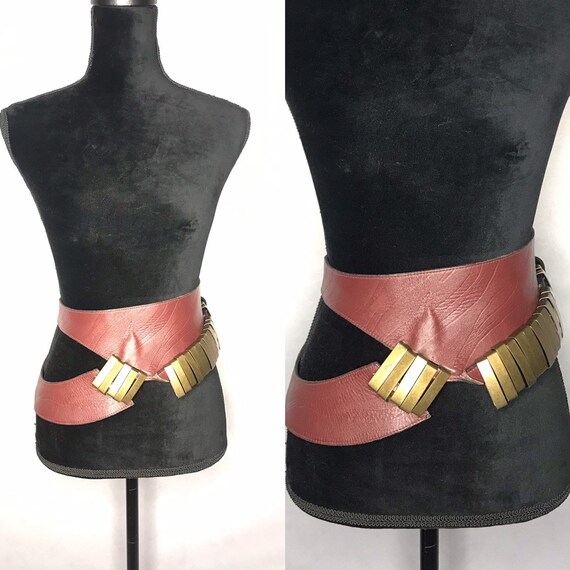 1980s belt/ vintage wide belt
