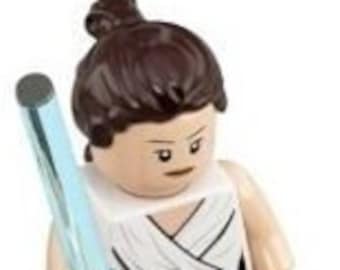 Lego Star Wars MINIFIGURE Rey White Tied Robe Australia