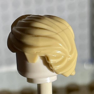 Lego Minifigure, Hair Swept Back Tousled - Tan, Dirty Blonde