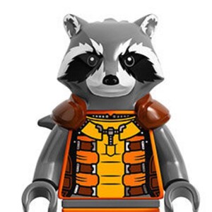 Lego MINIFIGURE Super Hero Star Lord Rocket Raccoon Orange Outfit Etsy UK