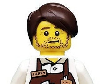 Lego MINIFIGURE Coffee Shop Guy Larry the Barista