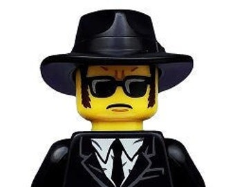 Lego MINIFIGURE Mob Boss Player tough Saxophone guy Musical Instrument w Peal Gold Saxophone
