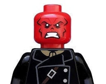 Lego MINIFIGURE Halloween Monster Red Skull - Dark Brown Belt Agent and protégé Real Bad Guy