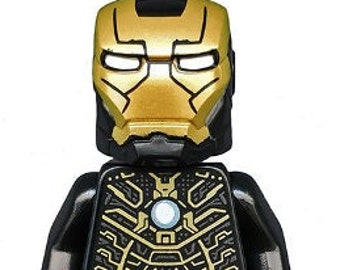 Lego MINIFIGURE Iron Man Mark 41 Armor trans clear Head Etsy Denmark