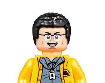 Lego MINIFIGURE Jurassic World Jurassic Park Dennis Nedry Evil Computer Hacker