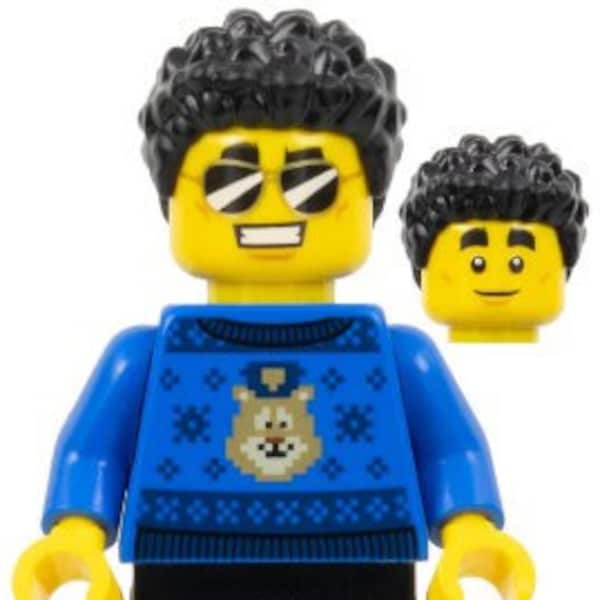 Lego MINIFIGURE  Police Officer - Duke DeTain, Blue Sweater, Black Legs