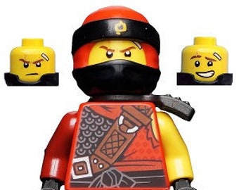 Lego MINIFIGURE Ninjago Kai Hunted Pearl Dark Gray Side scabbard