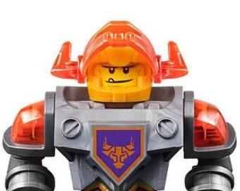 Lego MINIFIGURE Castle  Beef Cake Thug Axl - Trans-Neon Orange Visor