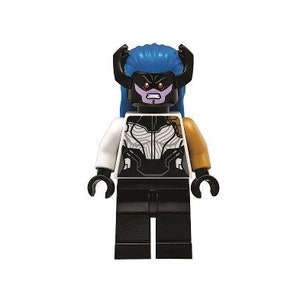 Lego MINIFIGURE Proxima Midnight Demon Monster Black Horns Blue Hair