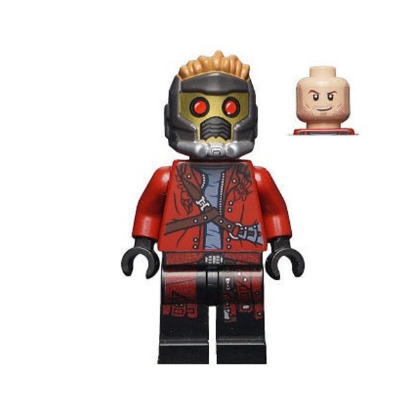 Lego MINIFIGURE Star-Lord - Mask, Open Jacket