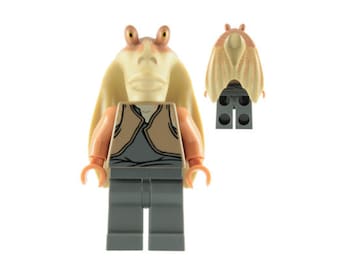 Lego Star Wars MINIFIGURE Jar Jar Binks Gungan Soldier Printed Head