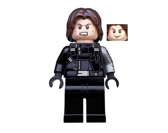 Lego MINIFIGURE Winter Soldier - Black Hands and Holster