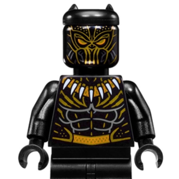 Lego MINIFIGURE Black Panther Erik Killmonger (Golden Jaguar)