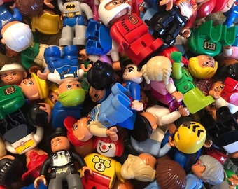 Hot 6pcs/lot DIY Multicolor Blank People mini figures Building Blocks Toys 