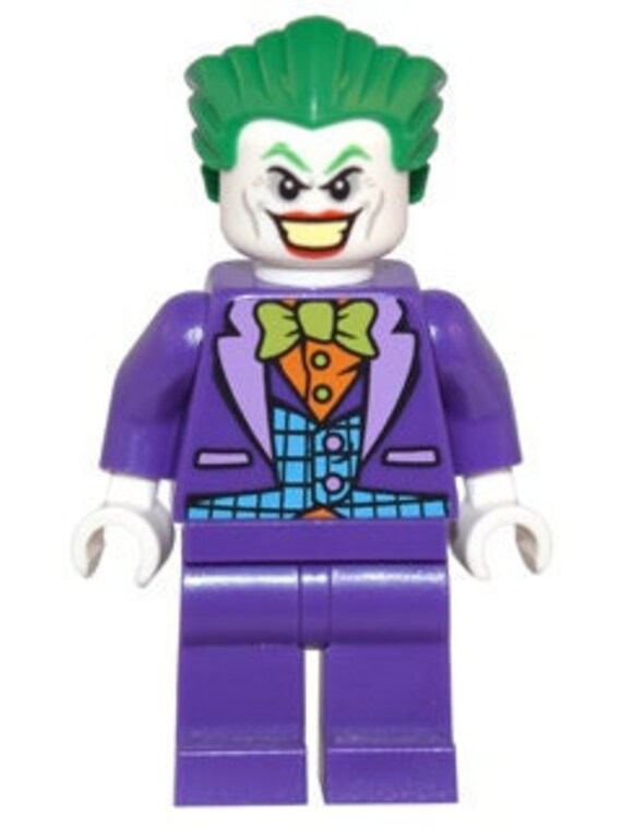 Lego MINIFIGURE the Joker Blue Vest Single Sided Head - Etsy