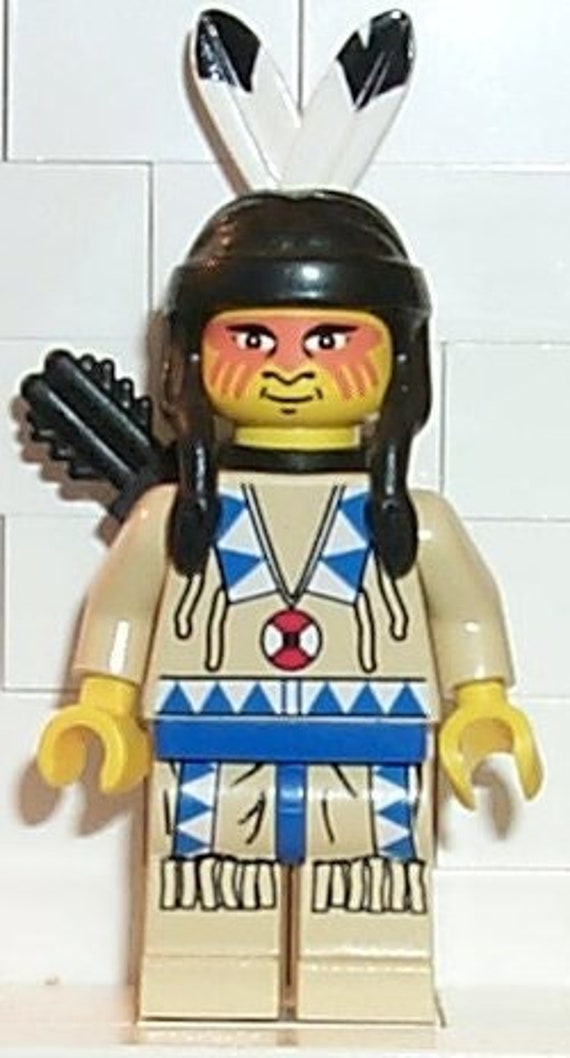 samtale Omvendt Kollektive Lego MINIFIGURE Vintage Native American War Paint Indian Tan - Etsy