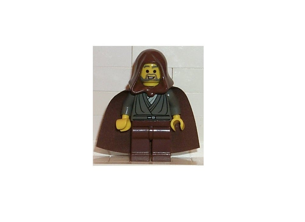 Lego Star Wars MINIFIGURE Jedi Knight Bob Dark Gray Tunic Brown Hood Rare From 7163 Etsy