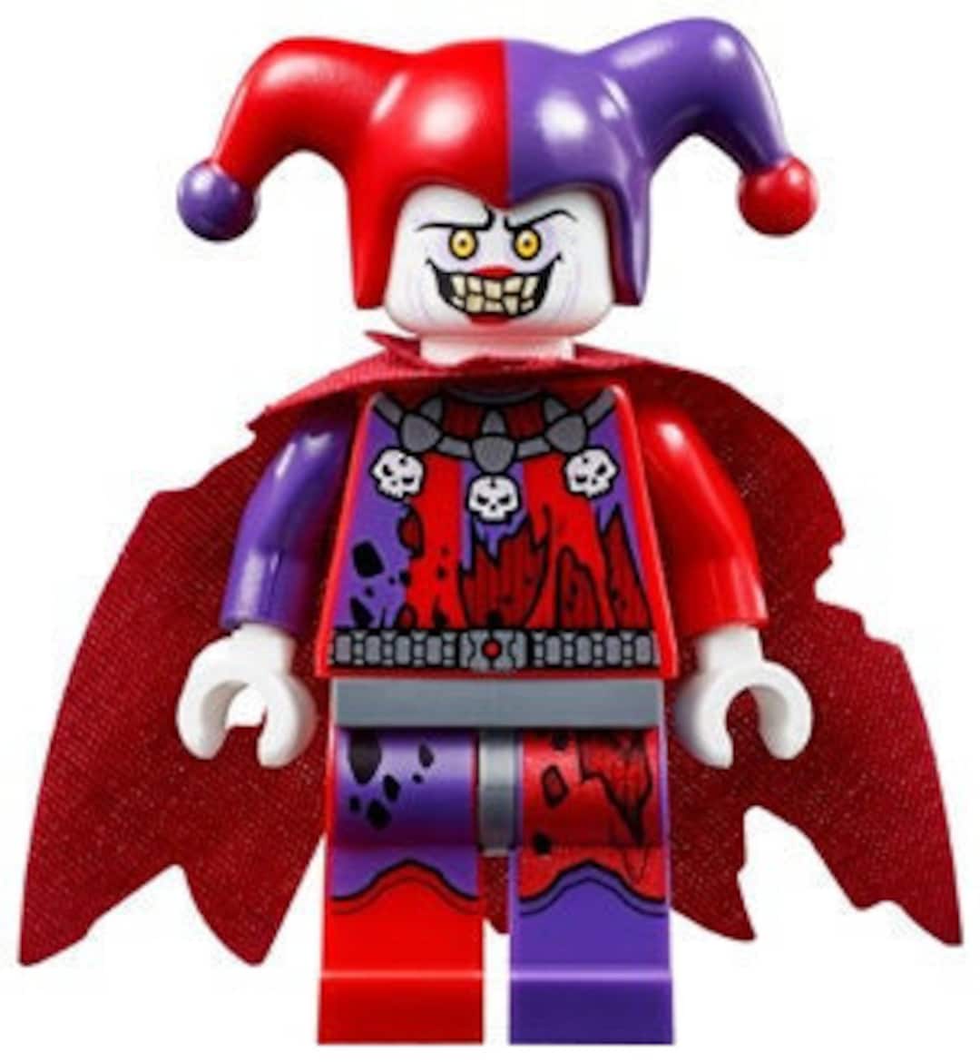 Vintage Lego MINIFIGURE Halloween Jestro - Red and Dark Purple