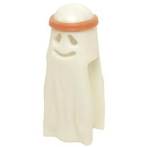 Lego  Minifigure, Headgear Head Cover, Ghost Shroud with Smile and Headband Medium Nougat Pattern