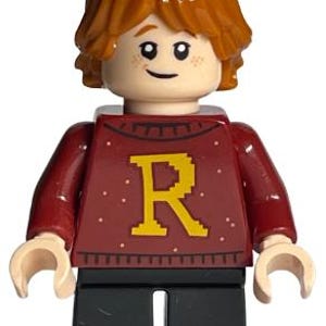 Lego MINIFIGURE Ron Weasley - Dark Red Sweater with Letter R