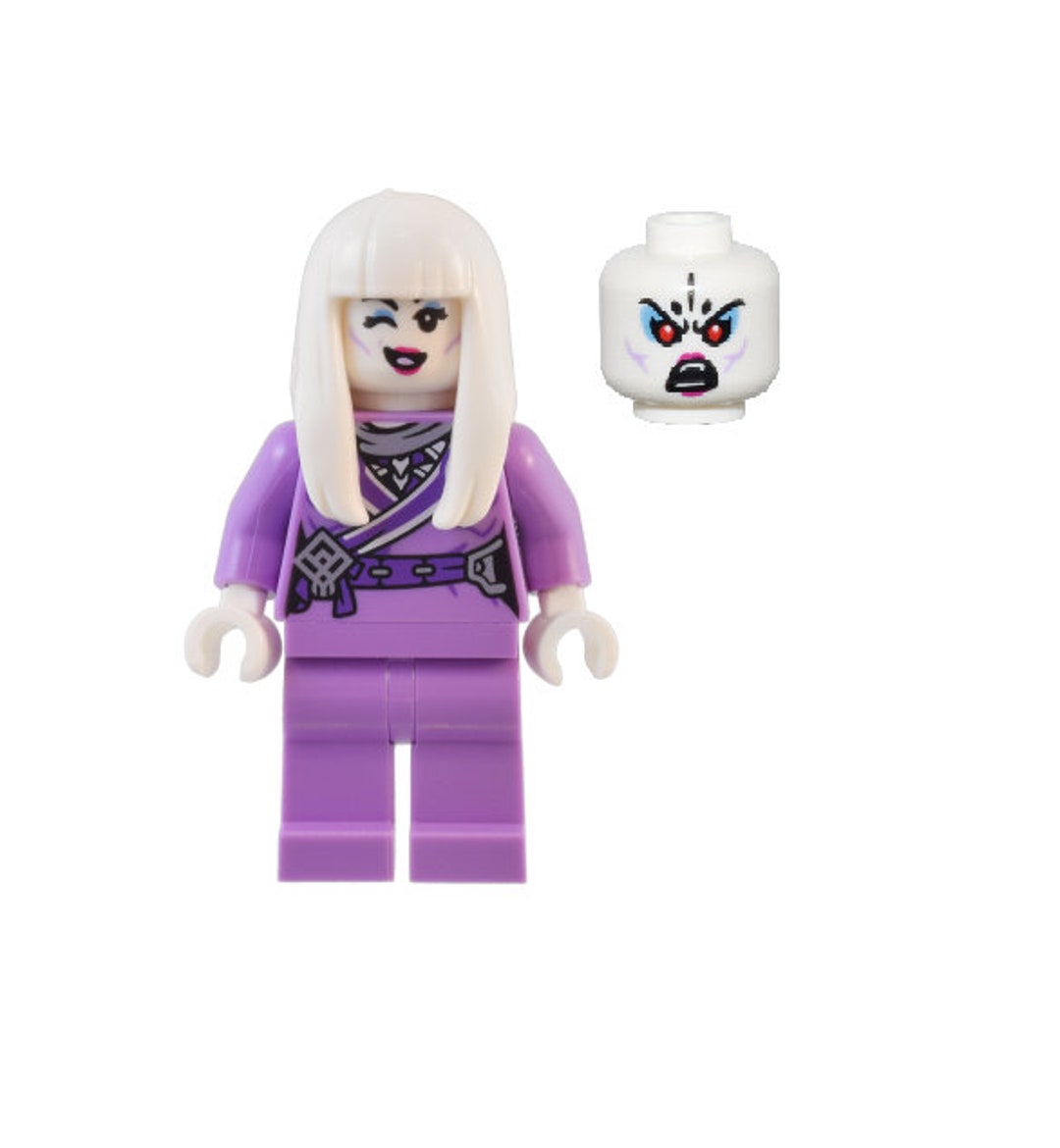 Lego MINIFIGURE Head Dual Sided Vampire Monster White Bone Demon