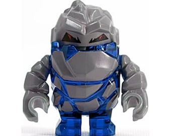 Lego MINIFIGURE Rock Monster - Glaciator (blu scuro trasparente)