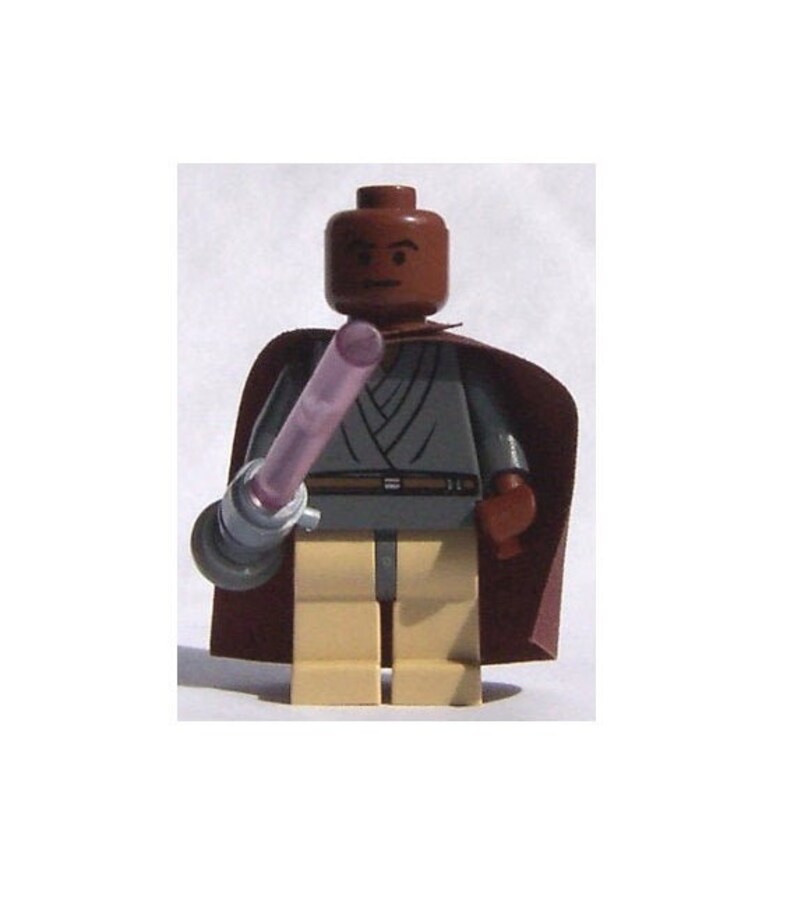 Lego Star Wars MINIFIGURE Mace Windu With Lightup Lightsaber Etsy