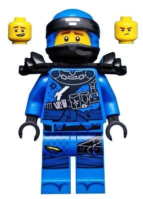 Lego MINIFIGURE Ninjago Jay With Armor Hunted W Two Ninja Swords Etsy