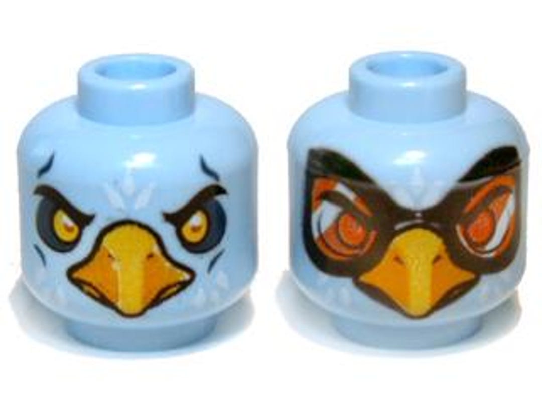 Lego Minifigure, Head Dual Sided Alien Chima Eagle With Beak, Yellow ...