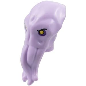 May include: A light purple, stylized alien head with a textured surface. The head features two yellow eyes with black pupils and a series of tentacle-like appendages. The design is reminiscent of a science fiction or fantasy character.