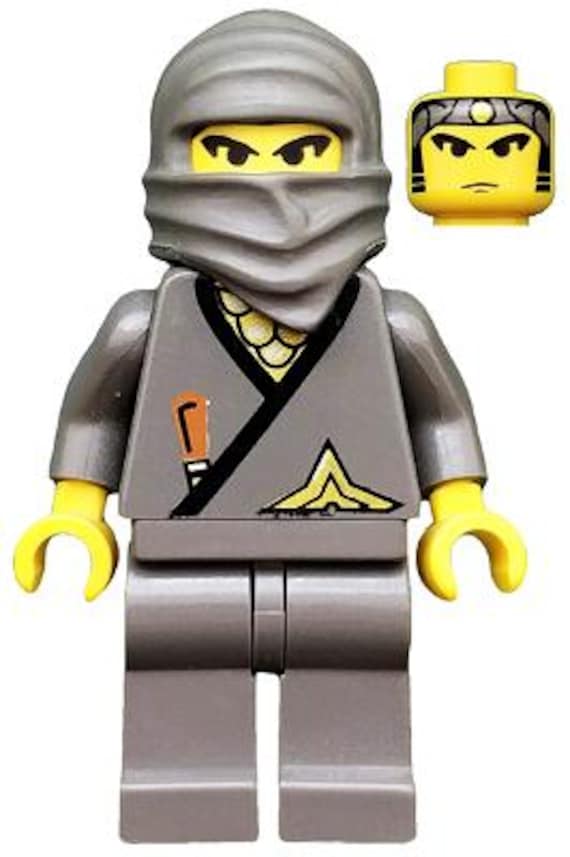 MINIFIGURA Lego Ninjago Ninja Gris Torso gris oscuro con