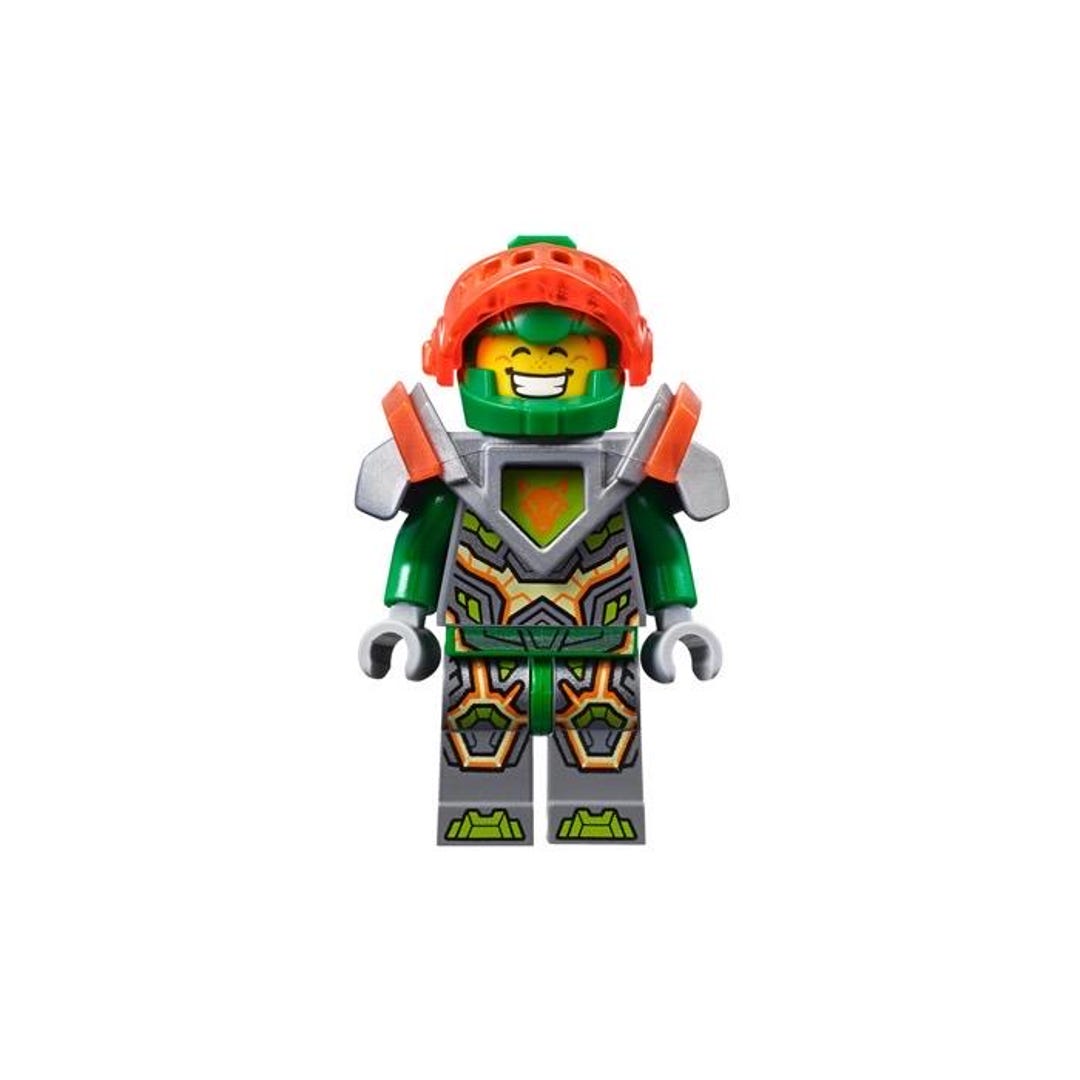 Lego MINIFIGURE NEXO KNIGHTS Aaron Fox - Trans-neon Orange Visor