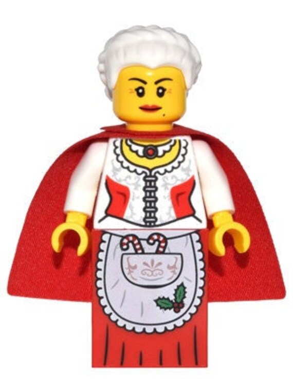 Lego MINIFIGURE Christmas Santa Mrs. Claus With Cape Etsy