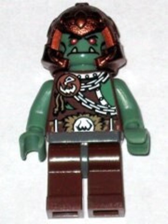 Real Lego Fantasy Era Troll Orc Copper Helm Warrior Minifigures