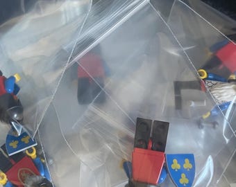 Lego MINIFIGURE Kingdom Vintage Classic Lot 10 Fots Riddare med Sköld och Svärd
