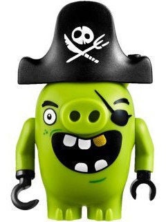Angry Birds Green Pig Piggy Hog Pirate Ship McDonald's Toy Figure