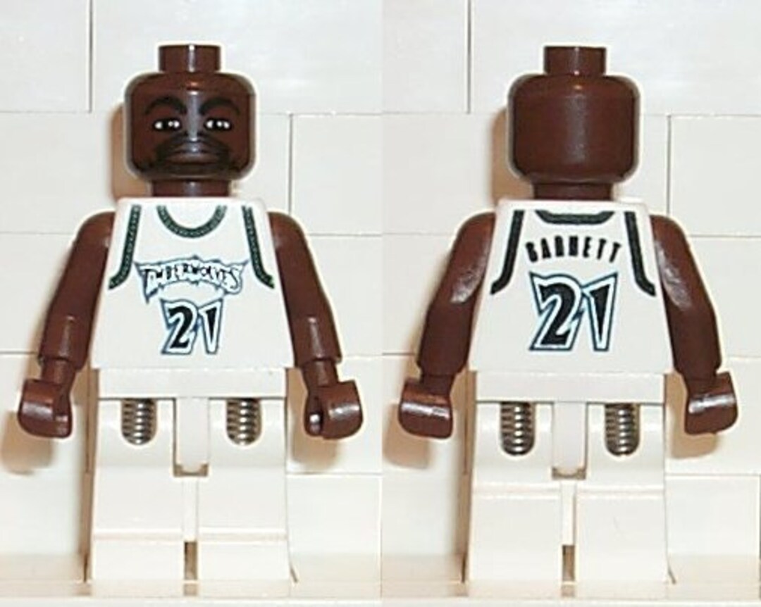 Lego MINIFIGURE NBA Kevin Garnett Minnesota Timberwolves 21 white Uniform Etsy UK