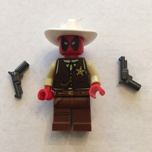 Lego MINIFIGURE Deadpool als Cowboy Sheriff Etsy Osterreich