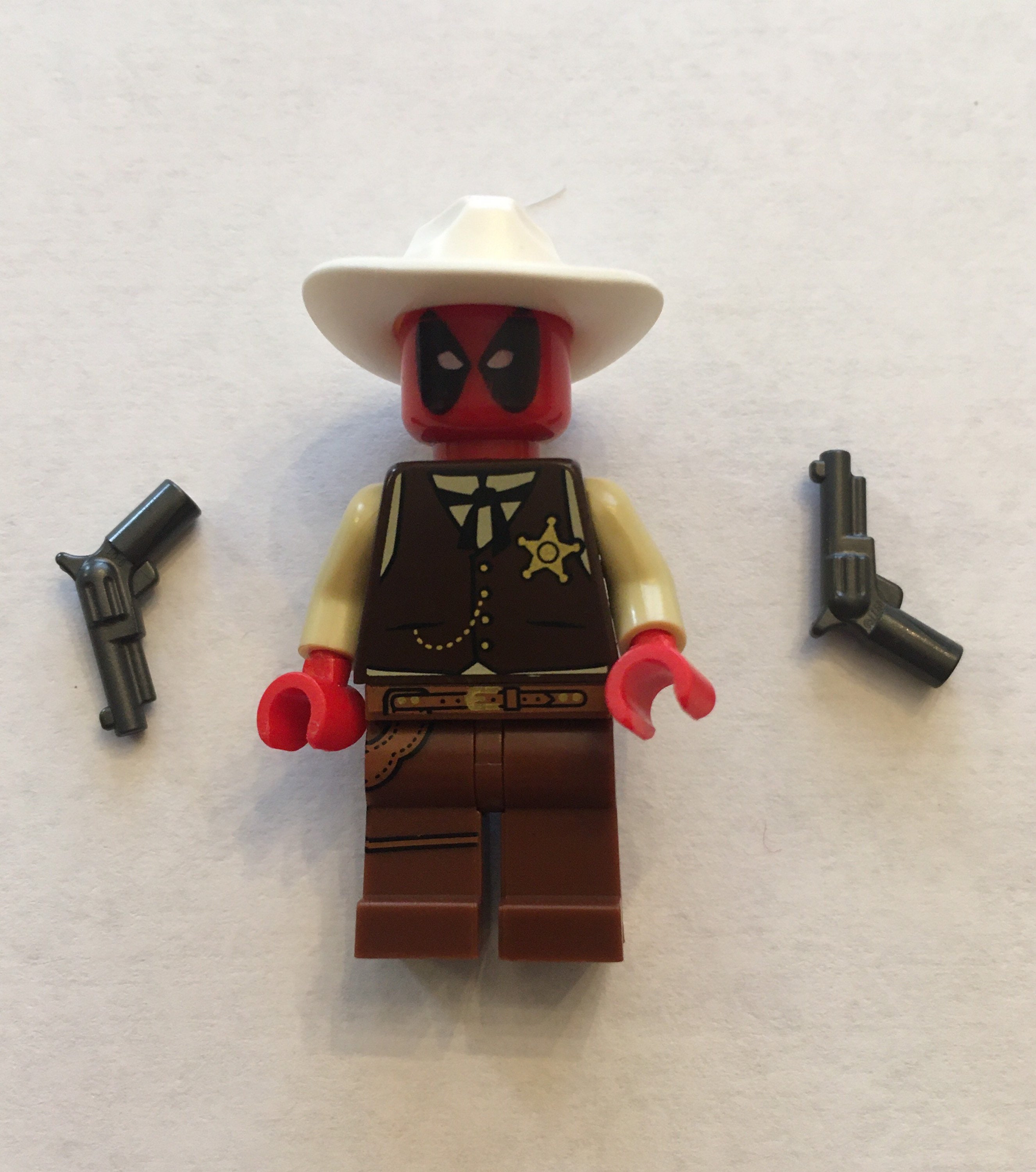 Monet Vanding fængsel Lego MINIFIGURE Deadpool as Cowboy Sheriff - Etsy Hong Kong