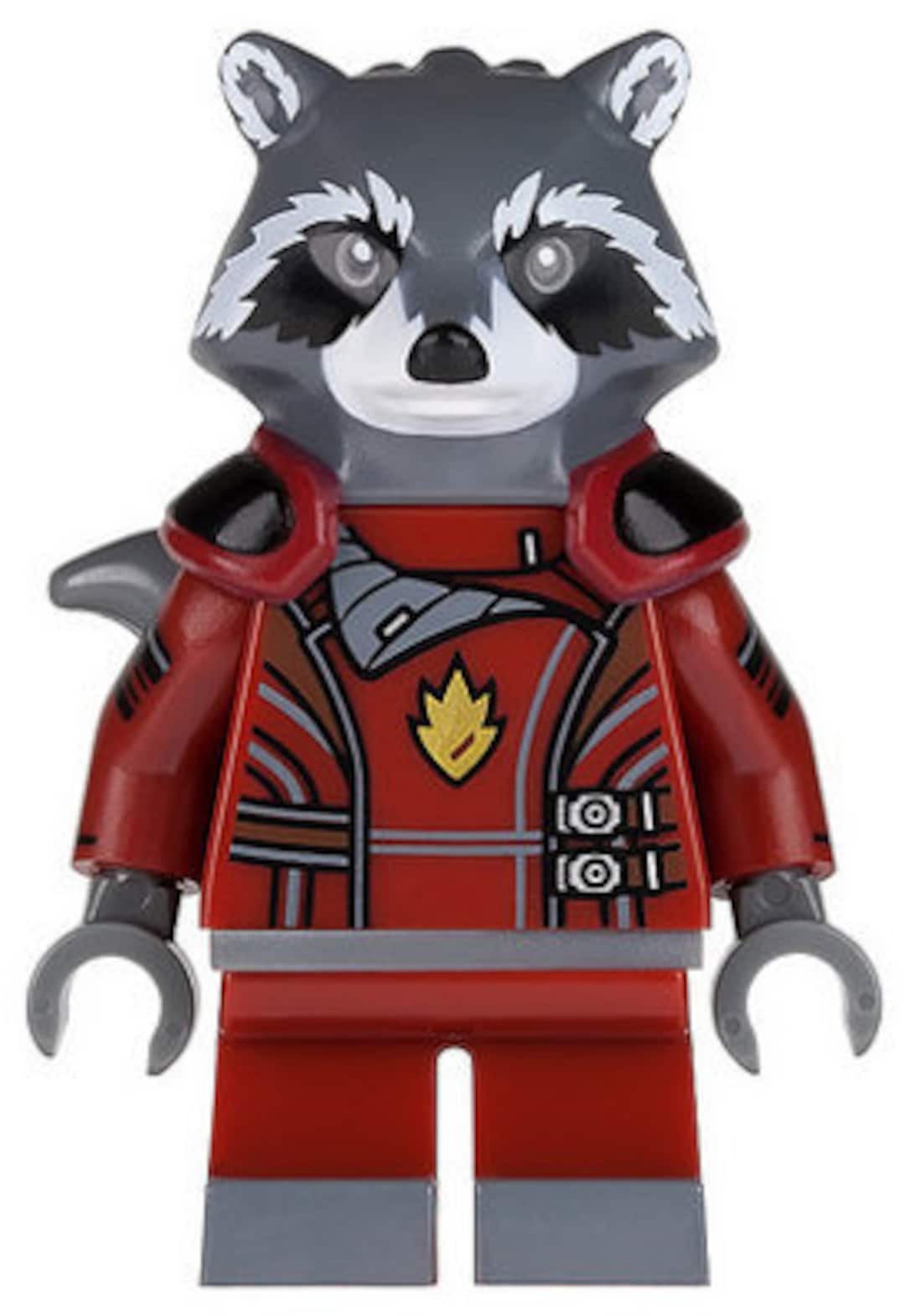 Minister smør stille Lego MINIFIGURE Super Hero Star Lord Rocket Raccoon Dark Red - Etsy Sweden