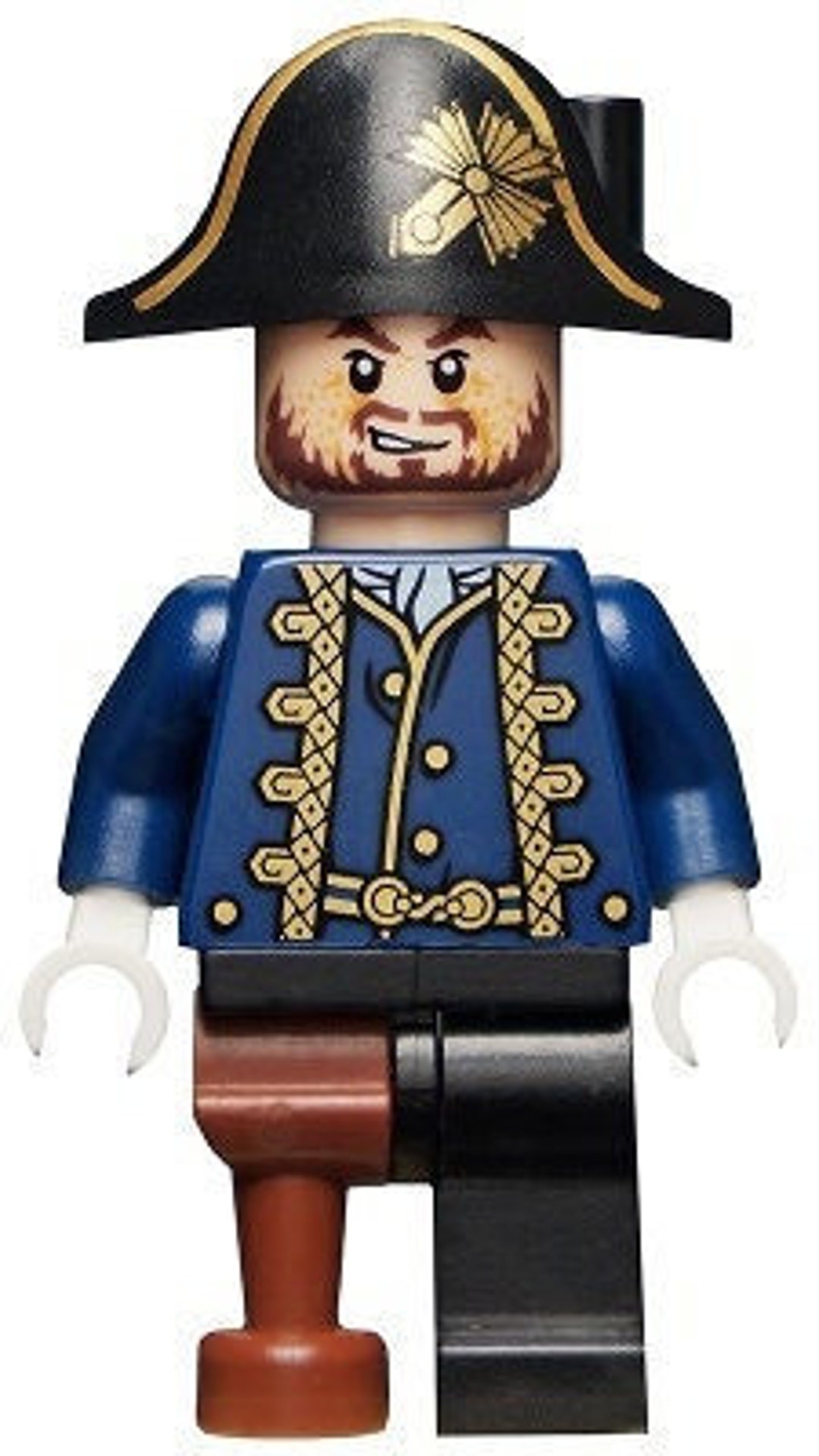 Lego MINIFIGURE Hector Barbossa With Pegleg Pirates of the Caribbean Etsy