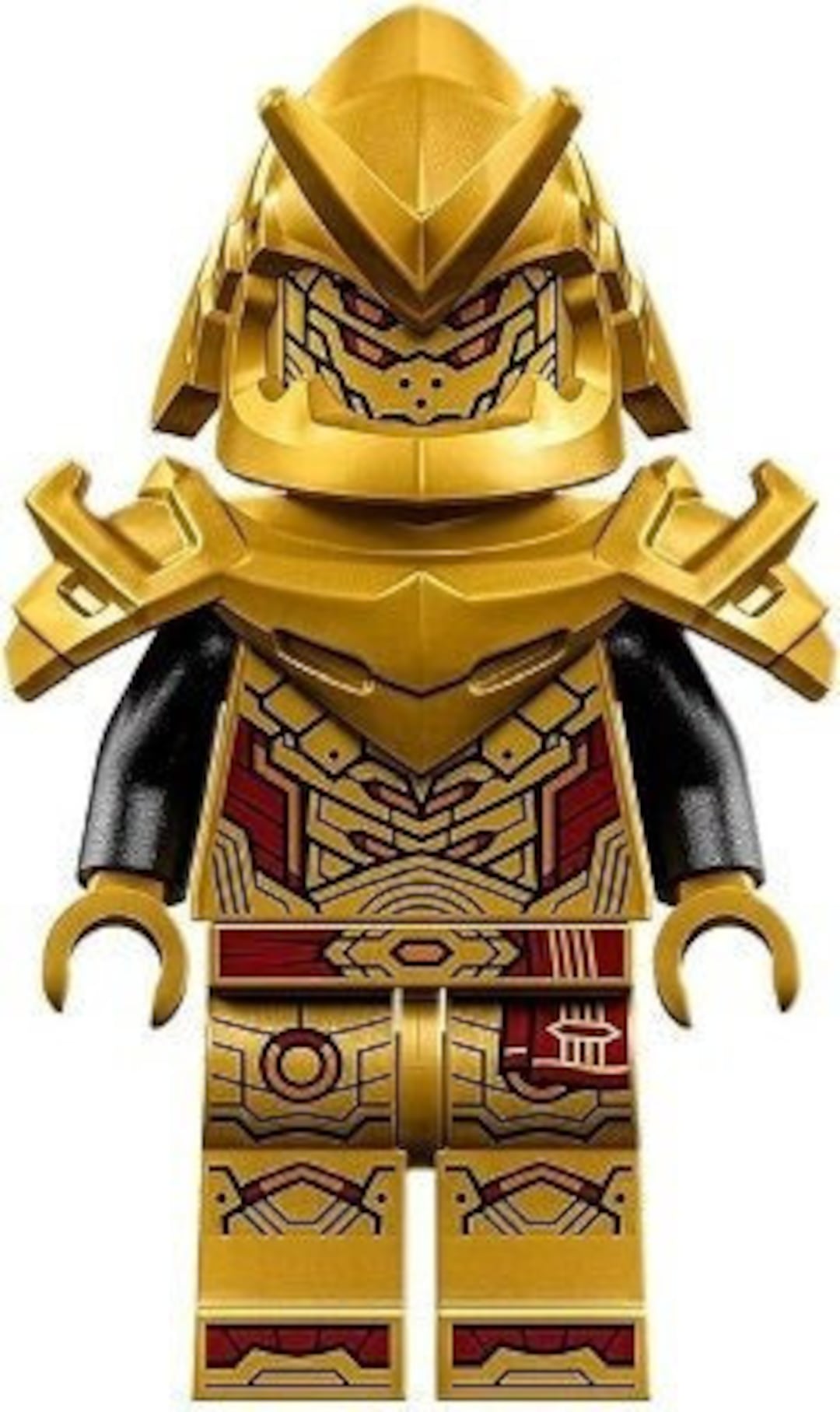 LEGO MINIFIGURA Ninjago Armadura dorada con placas doradas y rojo