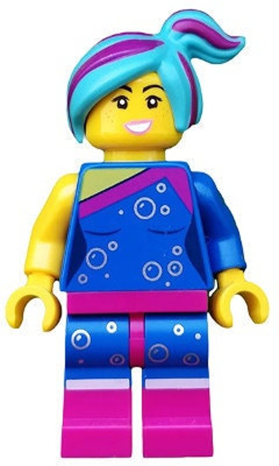 Lego Minifigure Female Girl Blue Purple Flashback Lucy, the LEGO