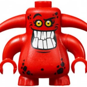 Vintage Lego MINIFIGURE halloween Mały Diabeł Demon Potwór Scurrier - 10 zębów