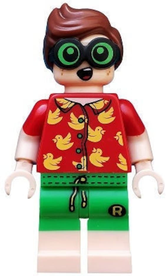 Lego MINIFIGURE Vacation Robin the LEGO Batman Movie Series 2 complete Set With Stand and Accessories Etsy Israel