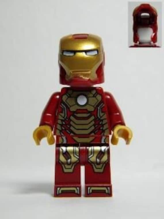 Lego MINIFIGURE Super Hero Iron Man Mark 42 Armor, White Head
