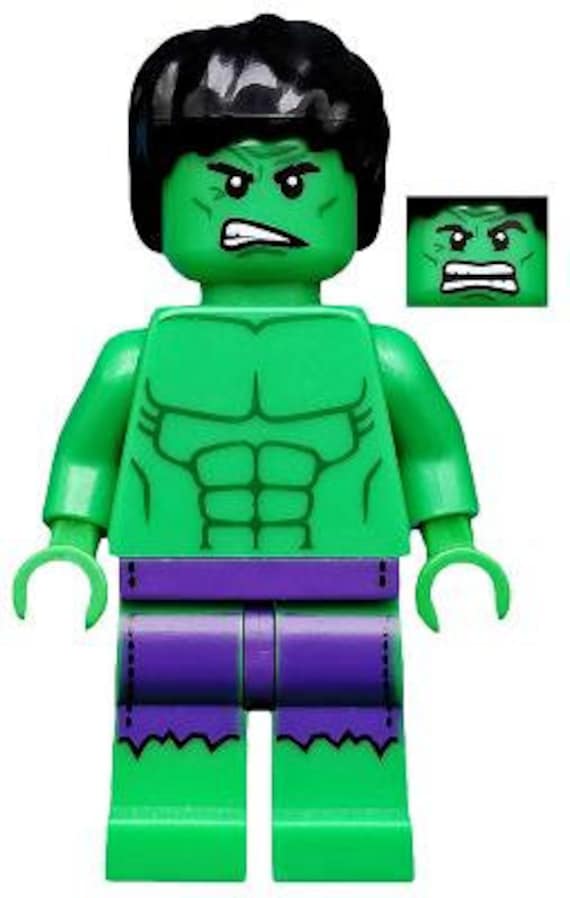Lego MINIFIGURE Hulk Minifigure, Dark Purple Tattered Pants