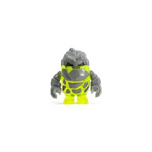 Minifigura Lego Monstro de Rocha - Sulfurix (Verde Neon Translúcido)