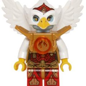 Vintage Lego MINIFIGURE LEGENDS OF Chima Eris - Fire Chi, Pearl Gold Torso