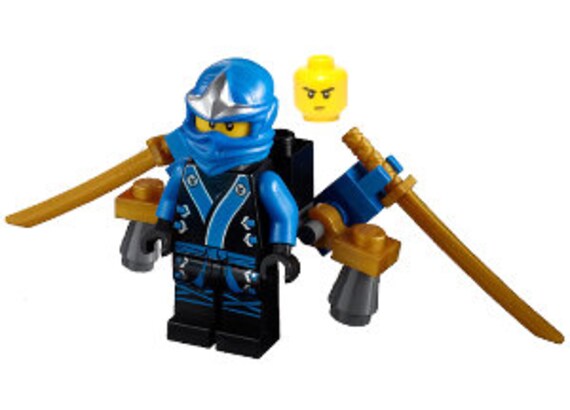 Lego MINIFIGURE Ninjago Jay the Final Battle Jet Pack W Four Ninja Swords 2 Gold 2 Silver Etsy